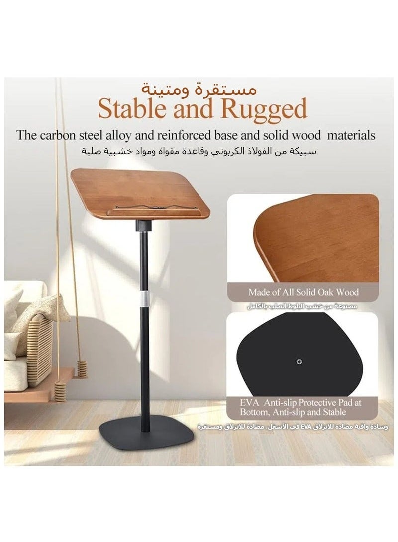 JOGAMS Adjustable Book Stand for Reading Standing Bible Music Sheet Stand Laptop Phone Projector Recipe Tablet Stand with Page Paper Clip for Display for Sofa Office Meeting Room Bedside  - Image 5