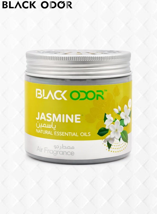 Black Odor Jasmine Car Air Freshener Gel - Natural Essential Oils Fragrance for Home, Office & Bedroom - 100% Spill-Proof & Non-Toxic Odor Eliminator - Long Lasting Interior Scents for Dashboard or Cup Holder - Versatile Air Purifier - Image 1