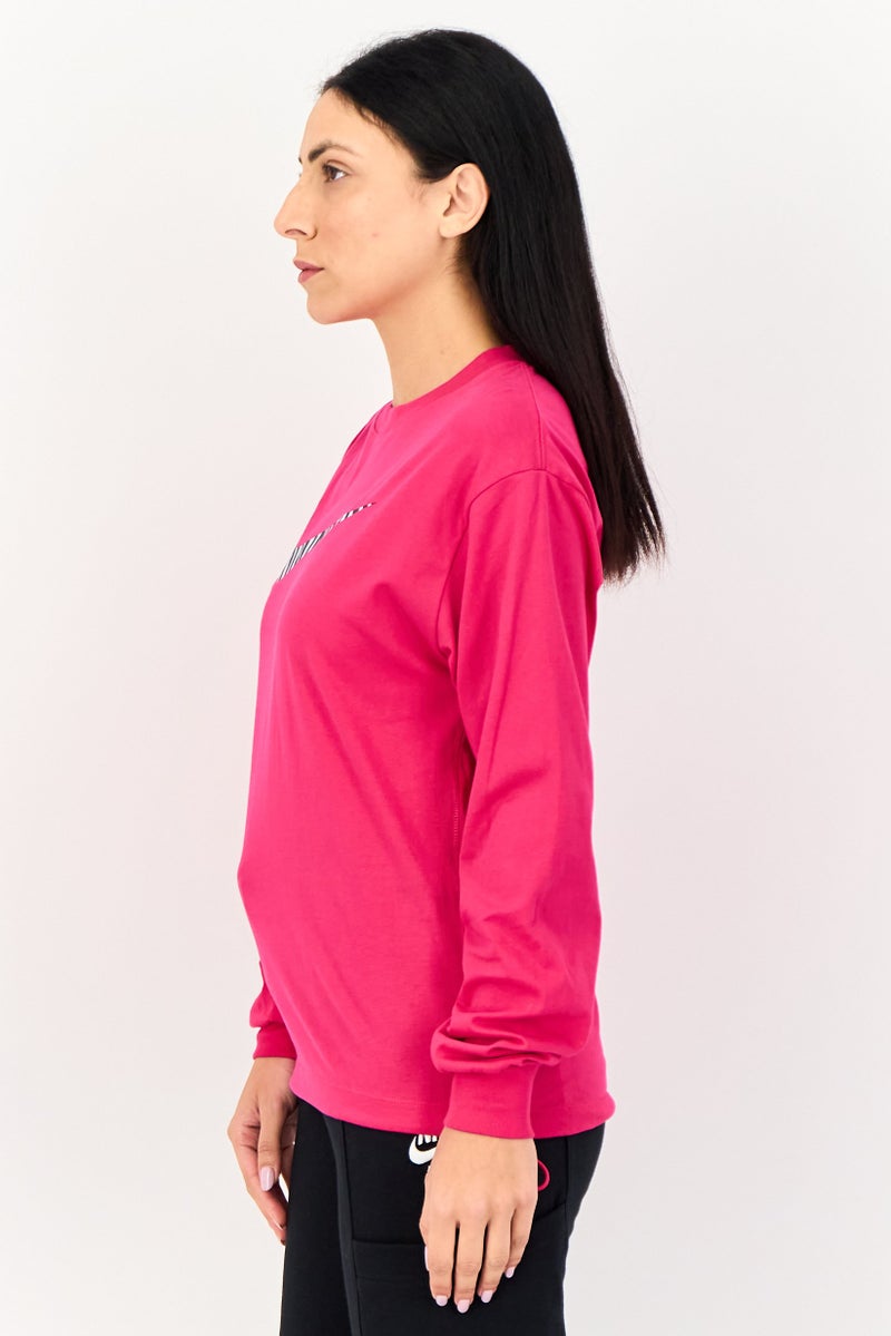 Nike Women Sportswear Fit Long Sleeve Outdoor T-Shirt, Pink - Image 2