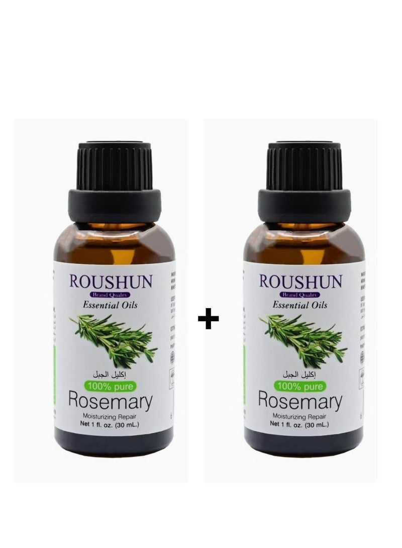 ROUSHUN PACK OF 2- Pure Rosemary Essential Oil Clear 30ml - Image 1