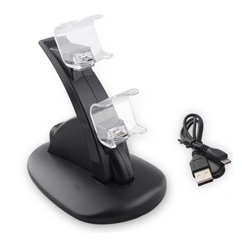 محطة شحن مزدوجة منفذ USB مع مؤشر LED أسود سريع الشحن - Image 5