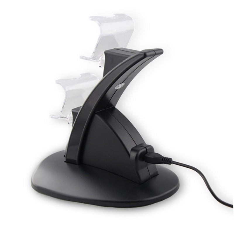 محطة شحن مزدوجة منفذ USB مع مؤشر LED أسود سريع الشحن - Image 4