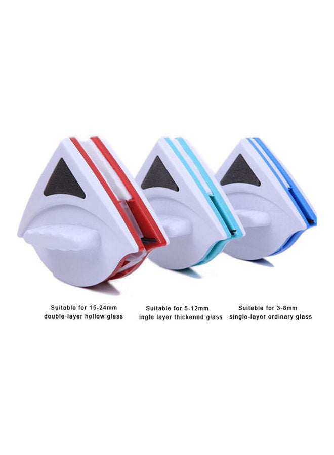 NIBEMINENT Double Sided Window Glass Cleaner Magnets Brush Cleaning Wiper White/Red/Black 12.5 x 16 6cm - Image 2