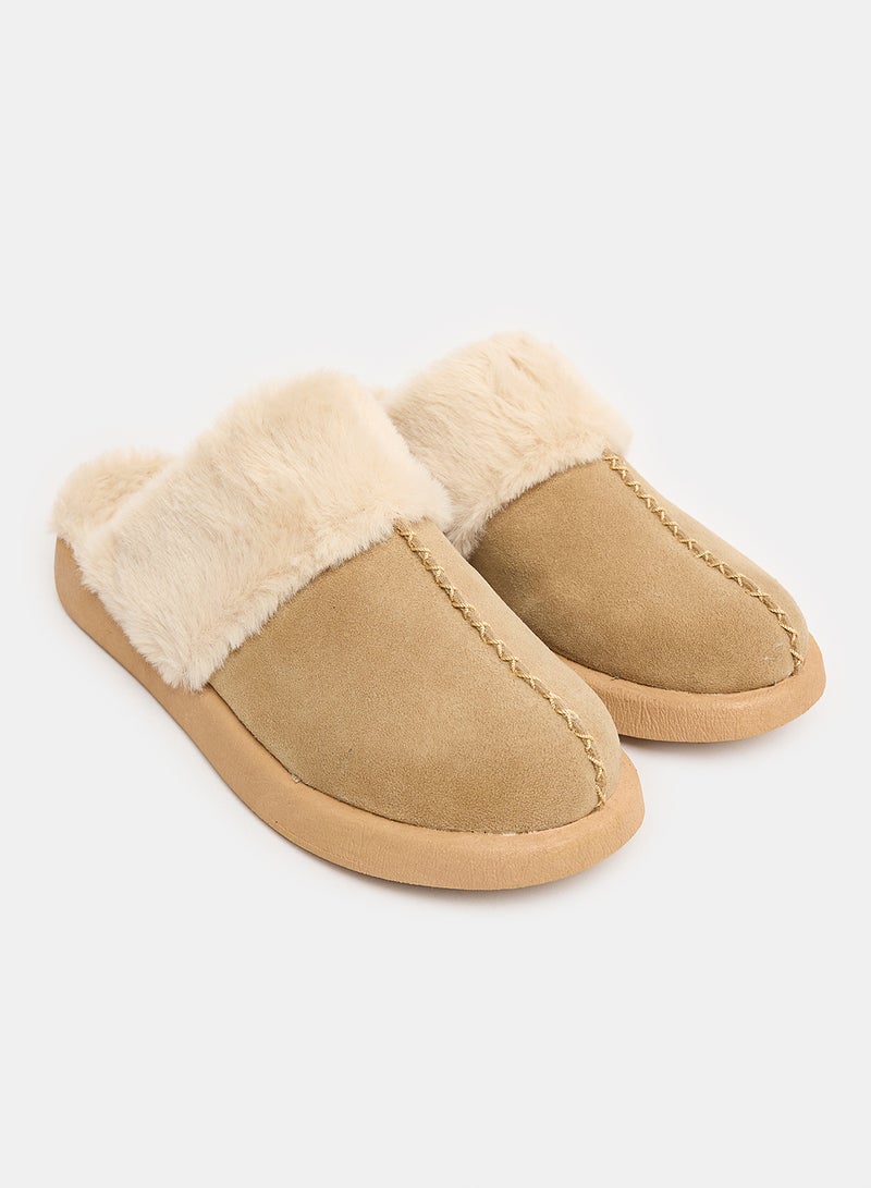 TGS Fluffy Chunky Fur Clogs - Image 1