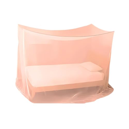 Divayanshi Foldable Polycotton Mosquito Net (Machhardani) for Single Bed (Peach, 4 x 6.5 ft) | Strong & Breathable | Easy Setup, Lightweight, Portable & Ideal for Home & Travel - Image 1