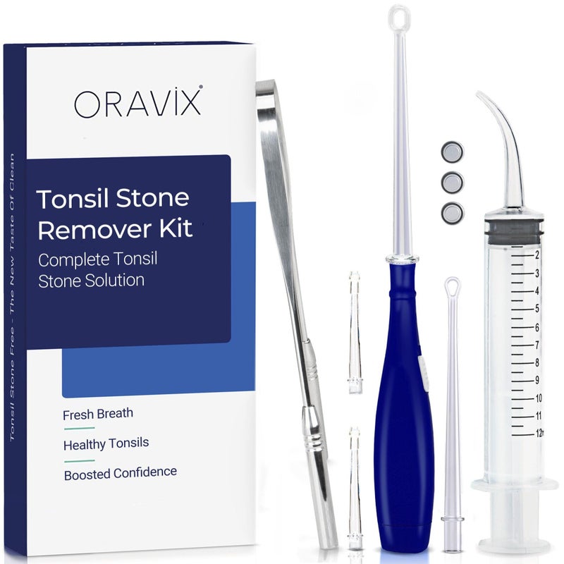 ORAVIX Tonsil Stone Remover Tonsil Stone Removal Kit Tonsillolith Remover Tool Tonsil Cleaner Fight Bad Breath Tonsil Stone Removal Tool Oral Irrigator Tongue Scraper 7 Pieces - Image 1