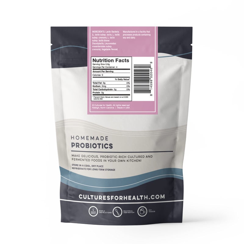 Cultures for Health Crème Fraîche Starter Culture | 4 Packets Direct-Set Active Cultures | DIY Homemade Rich Sour Cream | Cultures on Your Counter in Just 12 Hours | Make with Cream or Half and Half - Image 2