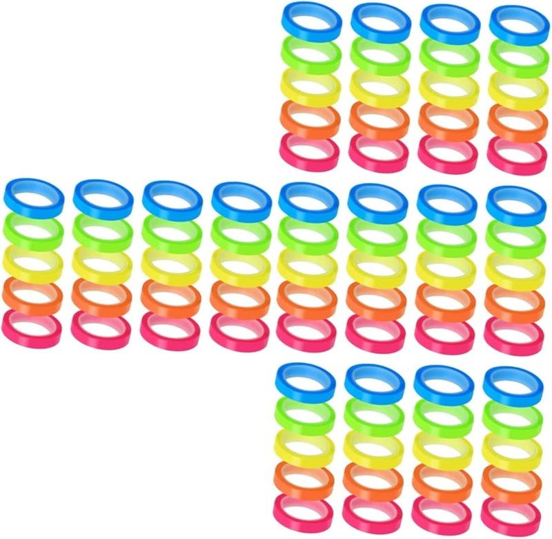 Tehaux 80 لفة ملصقات لاصقة ذاتية اللصق علامات صفحات 4 عبوات للكتب المكتب المدرسة - Image 1