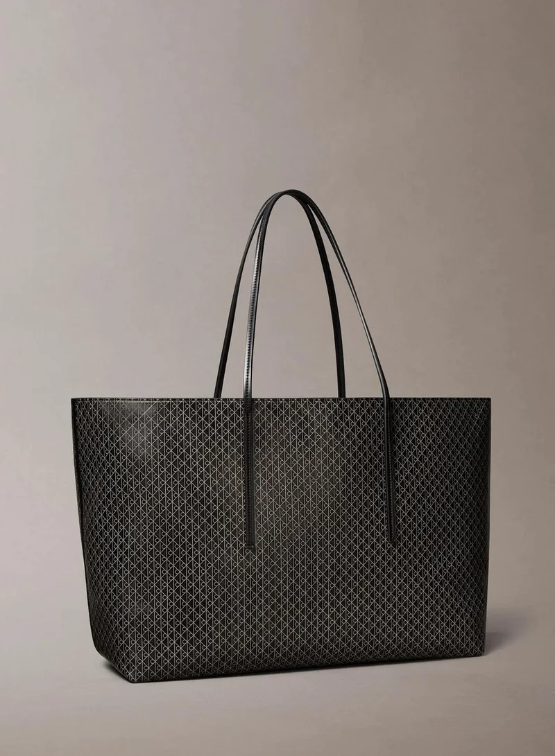 Calvin Klein BLACK AOP Allover Emblem Logo Tote Bag for Women | Best Price UAE