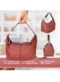 BEOLA Reusable Insulated Lunch Bag for Men and Women - 6.5L, Maroon  - Image 2