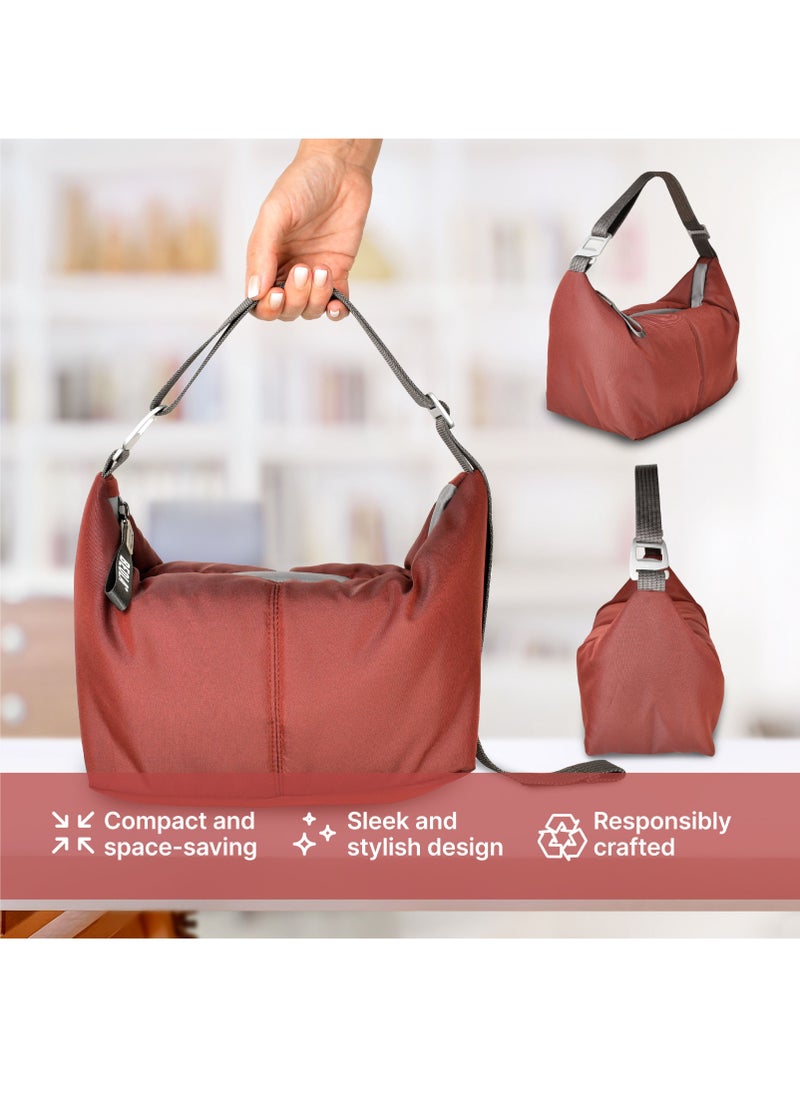 BEOLA Reusable Insulated Lunch Bag for Men and Women - 6.5L, Maroon  - Image 2