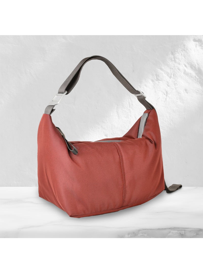 BEOLA Reusable Insulated Lunch Bag for Men and Women - 6.5L, Maroon  - Image 1