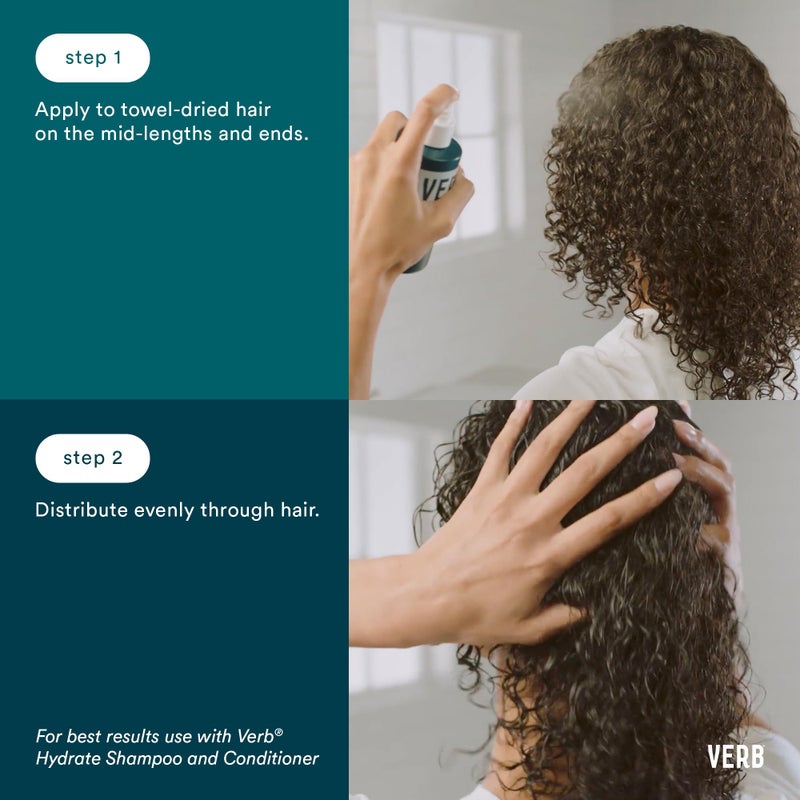 VERB Hydrate Leave-In Conditioner, 6.5 fl oz â€“ Nourish Dry + Frizzy Hair - Smooth + Detangle - Amber + Warm Jasmine Scent - Image 2