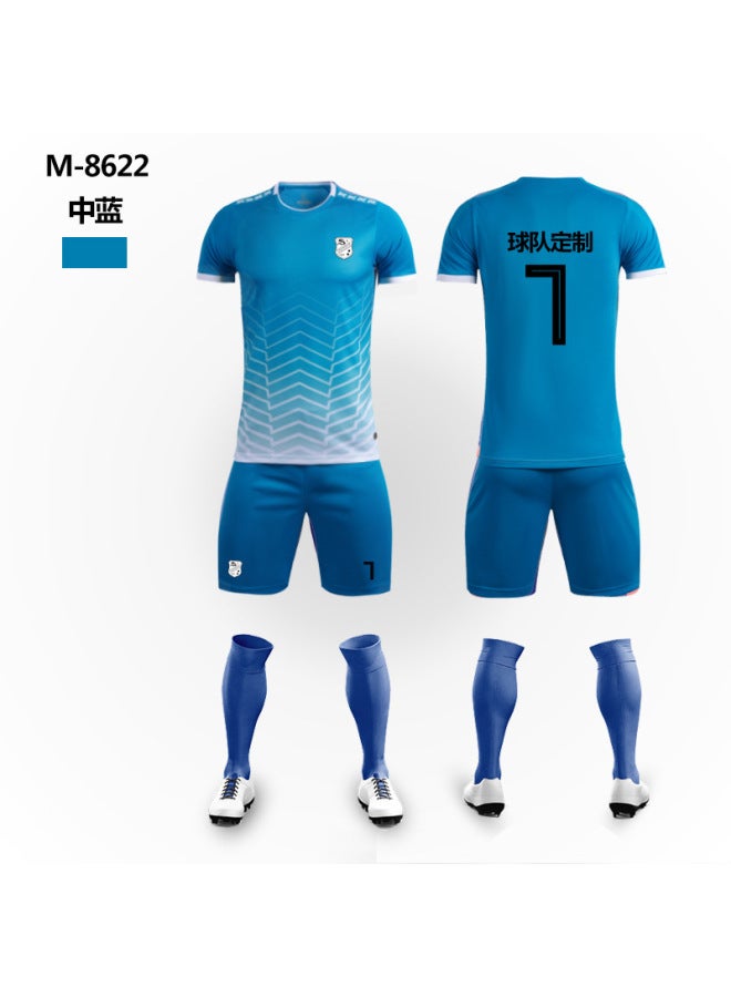 M8622 Medium Blue Football Jersey - Image 1
