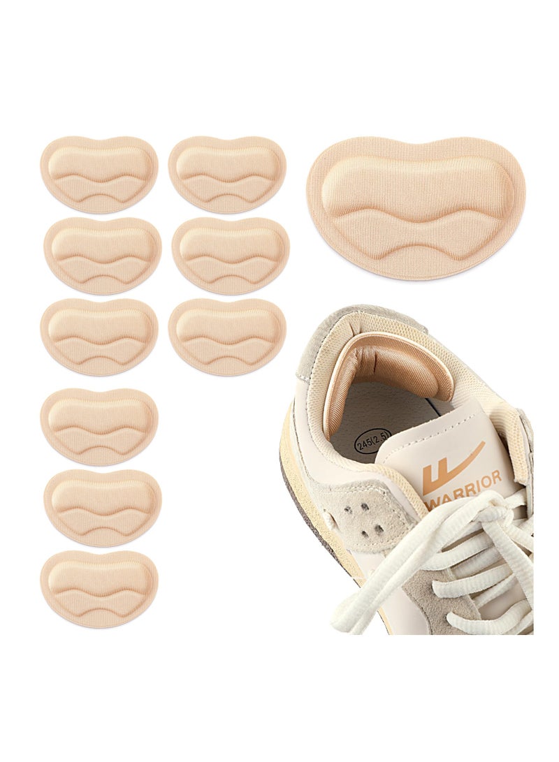 Zikra Suntown Shoe Inserts 10 Pair Heel Cups Pads Protectors Comfort Ball of Cushion Foot Pain Relief Loose Boot Non-Slip Silicone Filler Fit Bottom Cover Stickers Petals Insoles Soles Grips Replacement - Image 1