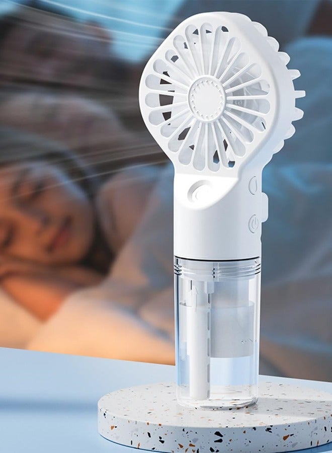 GUDOO Portable Personal Misting Fan - Rechargeable Handheld 4-Mode Cooling Spray Mist Fan for Travel, Camping, Outdoors, Indoors, & Makeup - Image 4