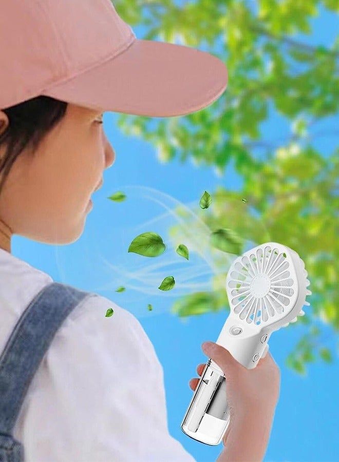 GUDOO Portable Personal Misting Fan - Rechargeable Handheld 4-Mode Cooling Spray Mist Fan for Travel, Camping, Outdoors, Indoors, & Makeup - Image 5