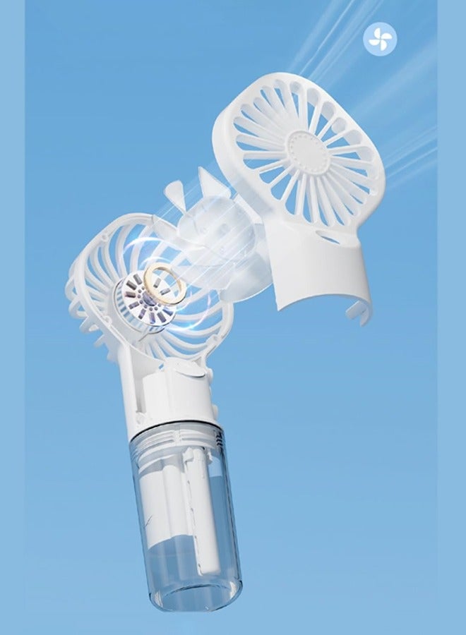 GUDOO Portable Personal Misting Fan - Rechargeable Handheld 4-Mode Cooling Spray Mist Fan for Travel, Camping, Outdoors, Indoors, & Makeup - Image 3