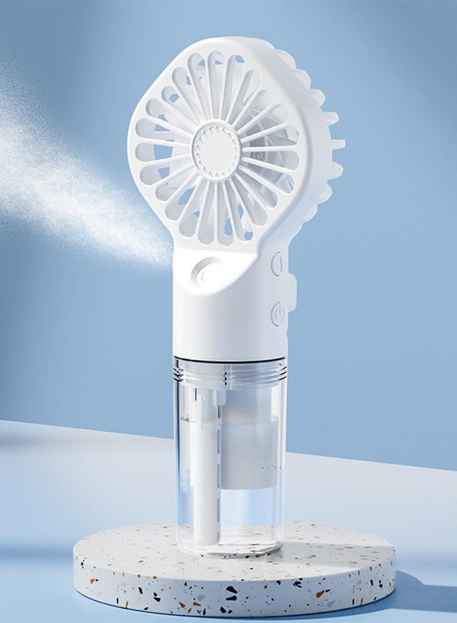 GUDOO Portable Personal Misting Fan - Rechargeable Handheld 4-Mode Cooling Spray Mist Fan for Travel, Camping, Outdoors, Indoors, & Makeup - Image 1