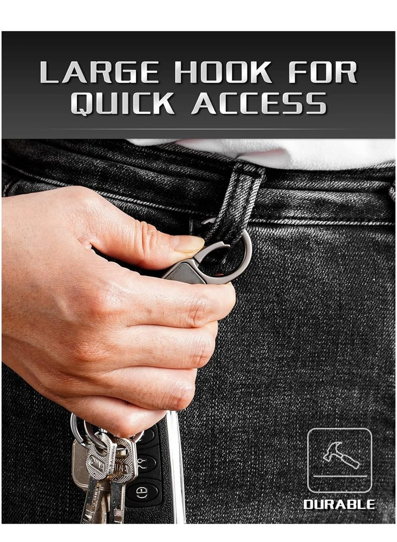 أوزيغالور سلسلة مفاتيح للرجال للخدمة الشاقة وسريعة التحرير، حاملة مفاتيح للسيارة مع إكسسوارات رائعة وحلقات مفاتيح. - Image 3