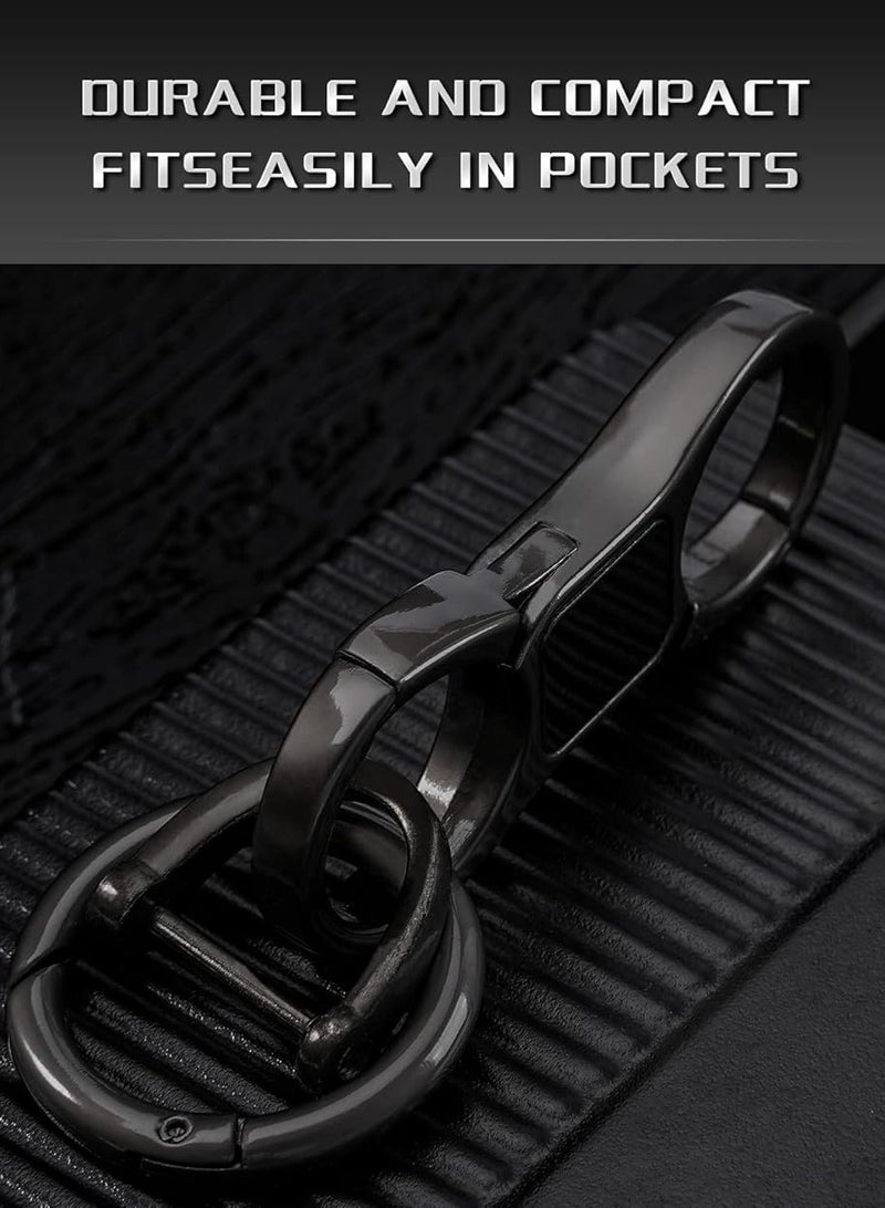 أوزيغالور سلسلة مفاتيح للرجال للخدمة الشاقة وسريعة التحرير، حاملة مفاتيح للسيارة مع إكسسوارات رائعة وحلقات مفاتيح. - Image 5