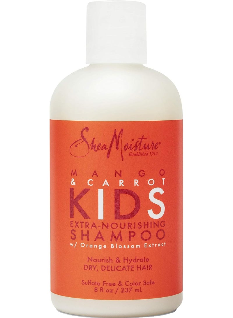 SheaMoisture, Kids Extra-Nourishing Shampoo, Mango & Carrot, 8 fl oz (237 ml) - Image 1