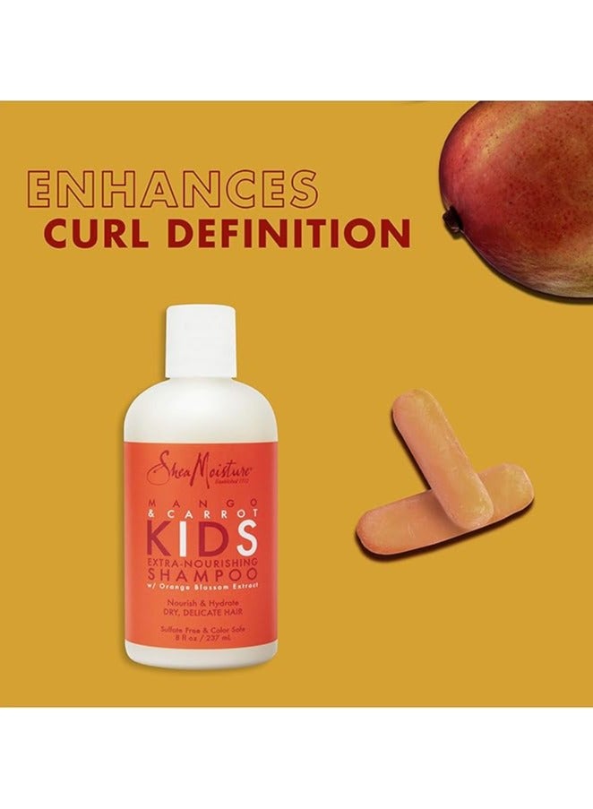 SheaMoisture, Kids Extra-Nourishing Shampoo, Mango & Carrot, 8 fl oz (237 ml) - Image 4