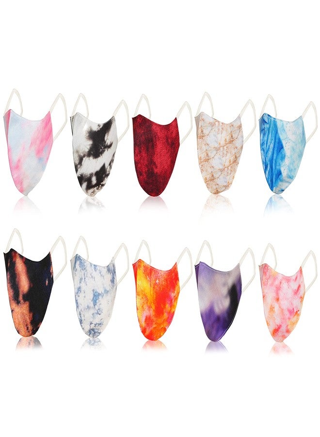 STAR WORK - Reusable Washable Tie-Dye Fashion Print Cotton Cloth Unisex Face Mask Without Valve Combo (Multicolour, Pack of 10) - Image 3