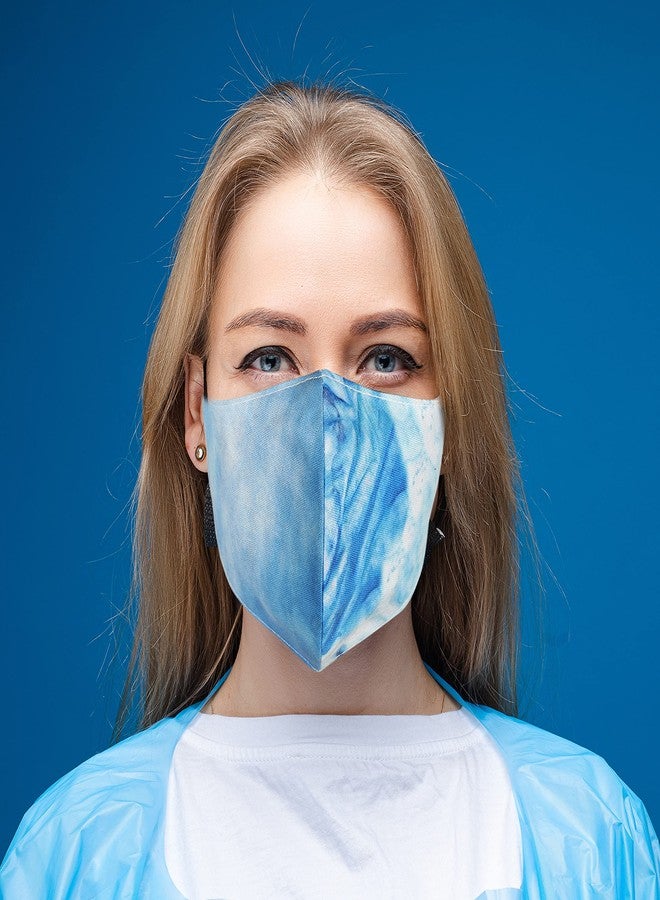 STAR WORK - Reusable Washable Tie-Dye Fashion Print Cotton Cloth Unisex Face Mask Without Valve Combo (Multicolour, Pack of 10) - Image 4