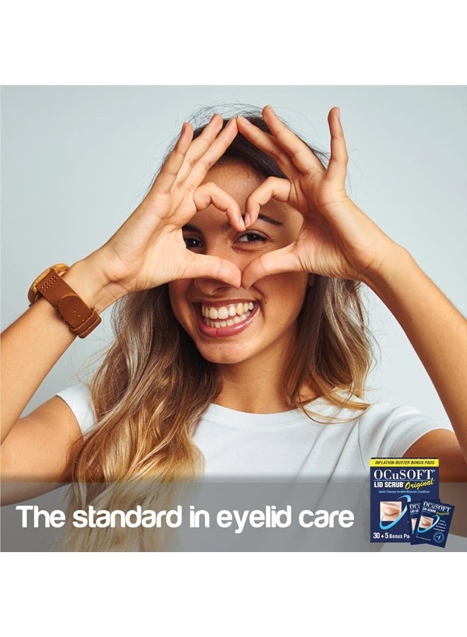OCuSOFT لصقات تنظيف الجفون الأصلية 35 قطعة مع 5 وسادات إضافية - Image 5