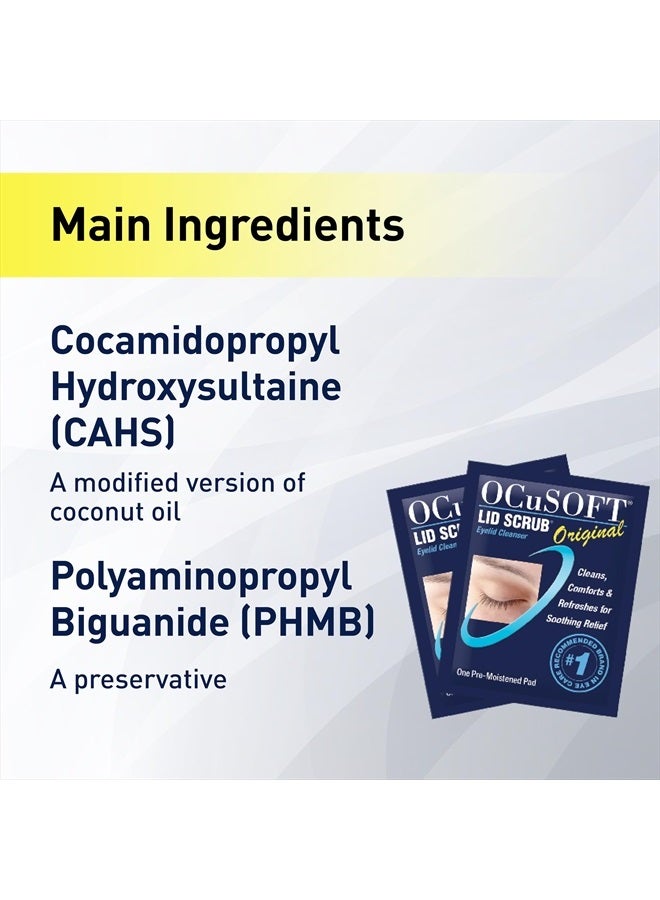 OCuSOFT لصقات تنظيف الجفون الأصلية 35 قطعة مع 5 وسادات إضافية - Image 4
