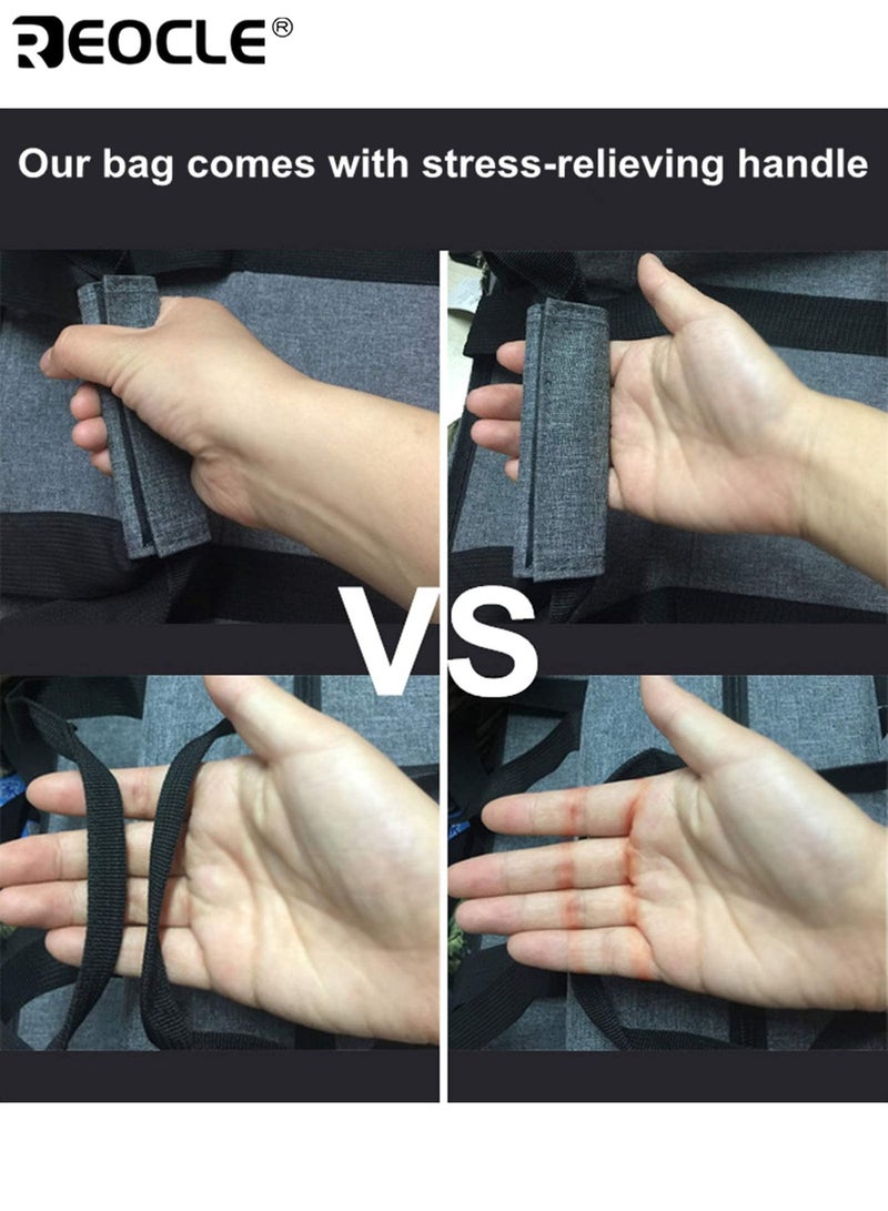 REOCLE Insulated Shopping Cooler Bags with Zippered Top Reusable Thermal Foam Tote for Groceries Frozen Hot Food Suitable for Travel Picnic Lunch Foods Durable Lightweight Easy to Clean for Families Shoppers for Daily Use for Outdoor Activities - Image 4