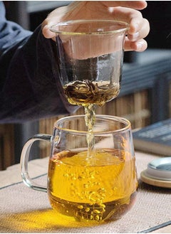 Generic Glass Tea Cup With Infuser Lid With Handle Tea Pots 470ML  - Image 2