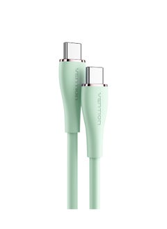 VENTION Vention USB 2.0 C Male to C Male  5A Cable 1M Light Green Silicone Type  - Image 2