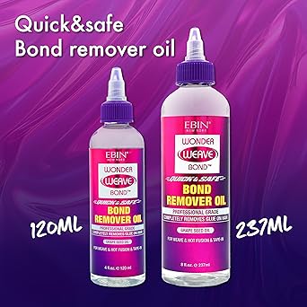 EBIN NEW YORK EBin Wonder Weave Bond Remover Oil 237ml Grape Seed Oil For Weave Hot Fusion Extensions - Image 4