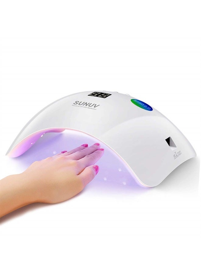 SUNUV Gel UV LED Nail Lamp, Nail Dryer 36W Gel Curing Light for Nail Polish with Aotu Sensor 3 Timers SUN8 - Image 1