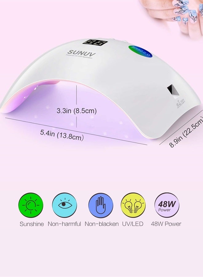 SUNUV Gel UV LED Nail Lamp, Nail Dryer 36W Gel Curing Light for Nail Polish with Aotu Sensor 3 Timers SUN8 - Image 4