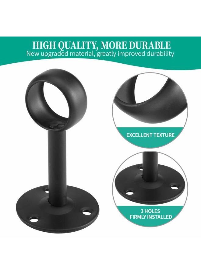 Anndason Curtain Rod Ceiling-Mount Bracket Curtain Rod Brackets Curtain Rod Holders (8 PCS, Black) - Image 3