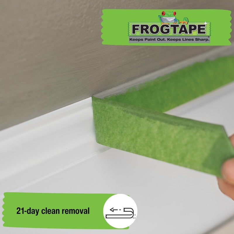 FrogTape Frog Tape Green Multi Surface Painters Masking Tape 48mm x 411m Indoor Painting and Decorating for Sharp Lines and no Paint Bleed  - Image 3