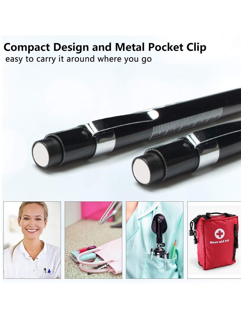 SYOSI قلم ضوء طبي تشخيصي، عبوتان، مصباح يدوي صغير قابل لإعادة الاستخدام LED، شعلة قلم، شعلة طبيب ممرضة EMT ضوء قلم الطوارئ - Image 3