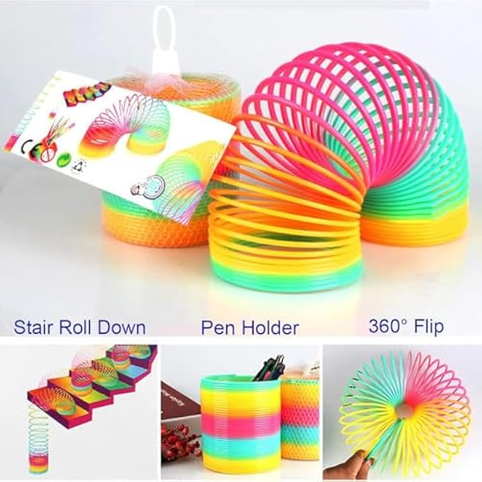 RAINBOW SPIRAL SPRING COIL RAINBOW SPIRAL SPRING MAGIC RAINBOW SPIRAL FOR CHILDREN RAINBOW SPIRAL SPRINGS RAINBOW SPIRAL LARGE (2 TOTAL) - Image 5