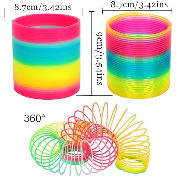 RAINBOW SPIRAL SPRING COIL RAINBOW SPIRAL SPRING MAGIC RAINBOW SPIRAL FOR CHILDREN RAINBOW SPIRAL SPRINGS RAINBOW SPIRAL LARGE (2 TOTAL) - Image 3