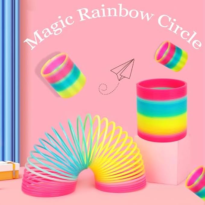 RAINBOW SPIRAL SPRING COIL RAINBOW SPIRAL SPRING MAGIC RAINBOW SPIRAL FOR CHILDREN RAINBOW SPIRAL SPRINGS RAINBOW SPIRAL LARGE (2 TOTAL) - Image 4