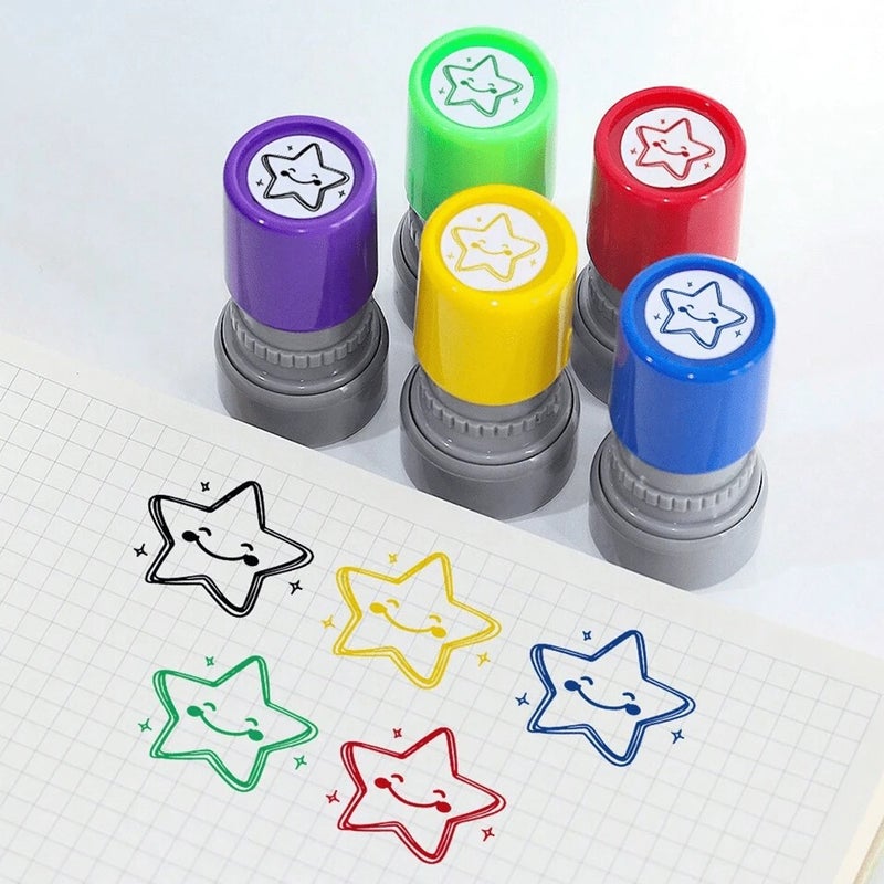 Shein Back to School Essentials - 5 Colorful Star-Shaped Teacher Stamps - Image 4