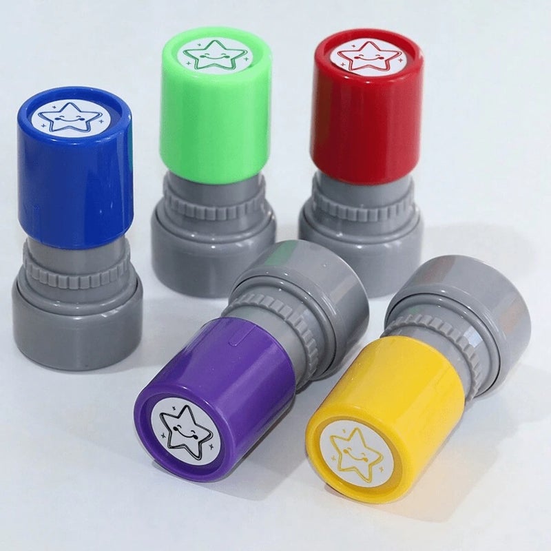 Shein Back to School Essentials - 5 Colorful Star-Shaped Teacher Stamps - Image 5