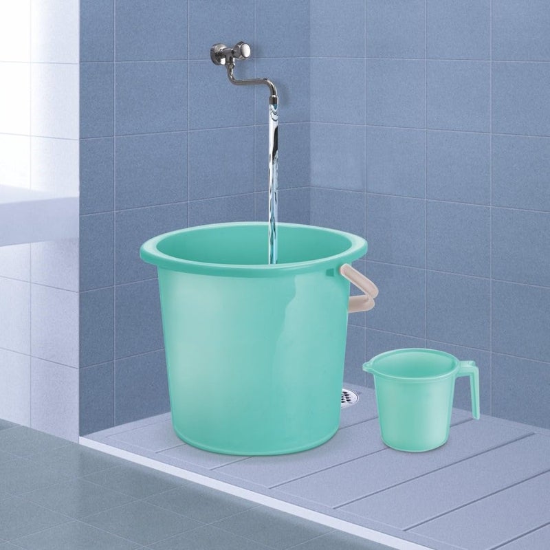 Hellospsindia Plastic Mug, 1 Litre, Aqua Green | Bathroom Mug | Multipurpose  - Image 2