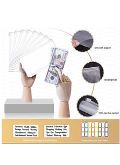 Womdee Budget Binder, Cash Envelopes for Budgeting, Money Organizer for Cash, 12Pcs Budget Binder with Cash Envelopes, Marble 6-Ring Money Saving Binder (Marble-Grey)  - Image 3