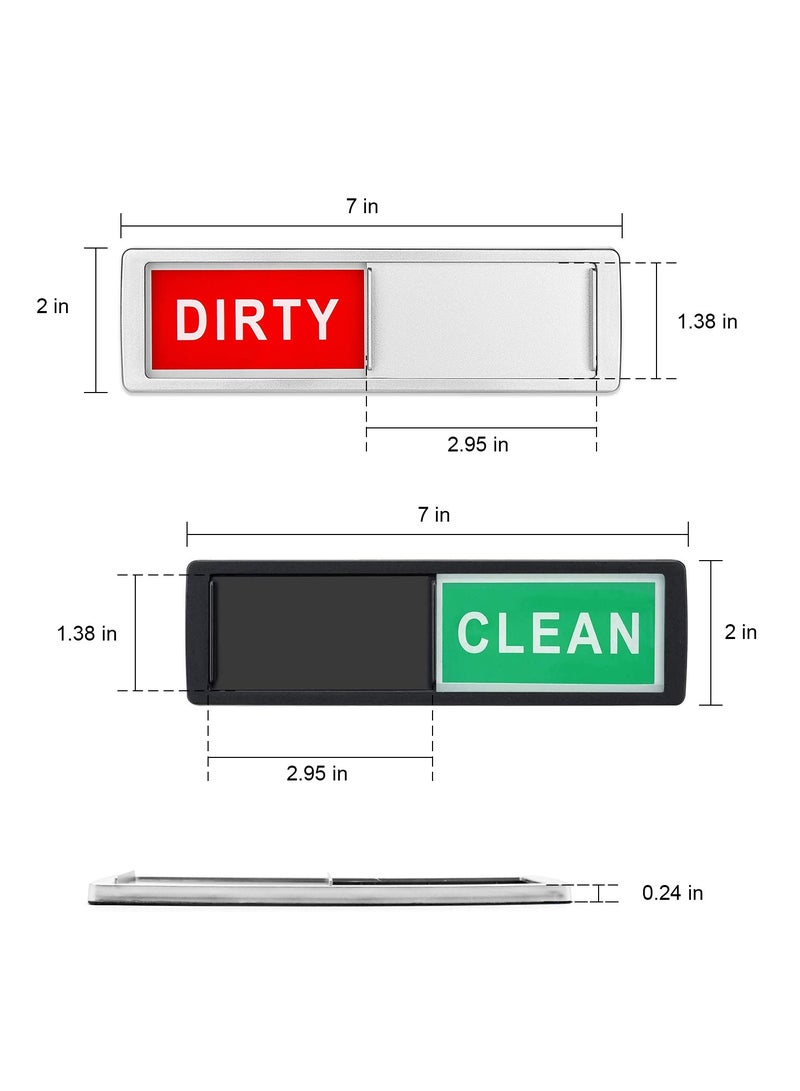 2 Pcs Dishwasher Magnet, Clean Dirty Sign Indicator for Dishwasher Non-Scratch Easy to Read and Strong Slide for Changing Signs Sleek and Convenient Design, Heavy Duty Magnet for Kitchen Organization  - Image 4