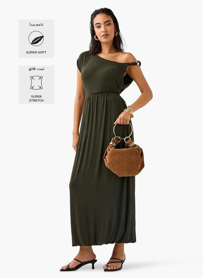 Iconic Iconic Draped One Shoulder Top