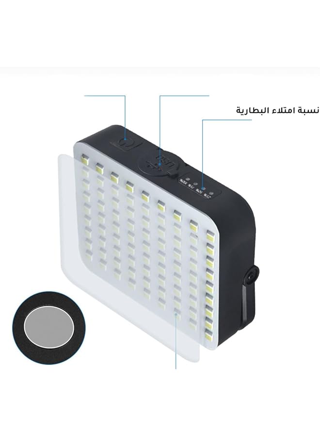 Photography & Camping Light with 4000mAh Power Bank – Portable LED Light with 3 Color Temperatures & Adjustable Brightness – USB Rechargeable Multi Mode for Outdoor Video Emergency Use - Image 2